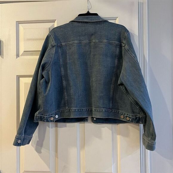 J.Crew Mercantile Women's 3XL Blue Denim Jacket Classic Fit Casual Valentine’s - Picture 9 of 9